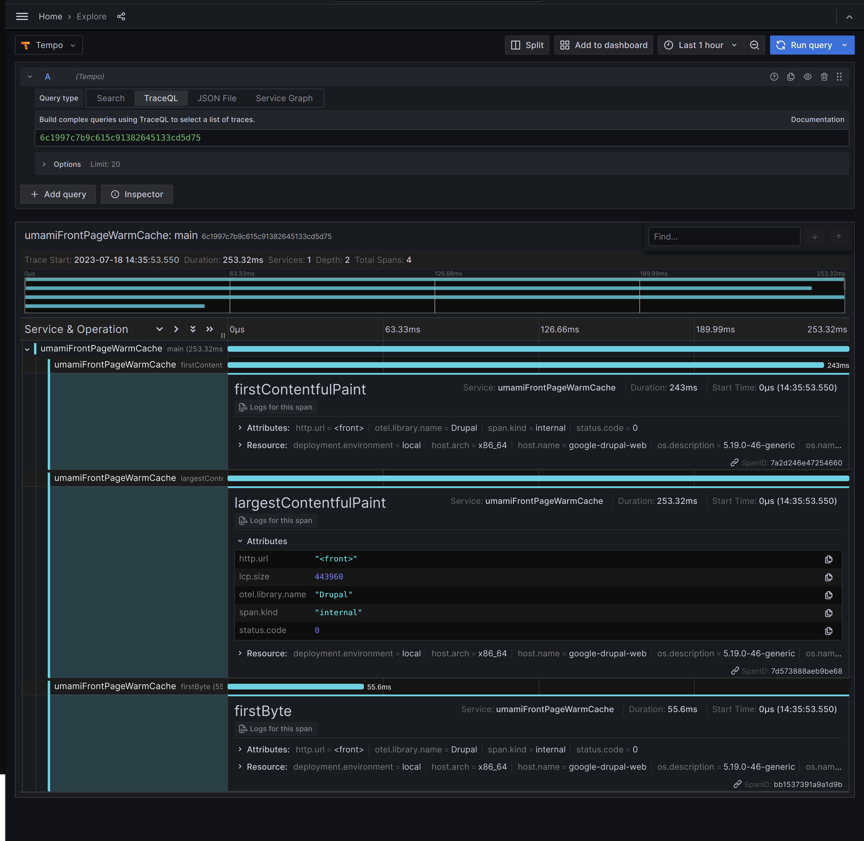 Add OpenTelemetry Application Performance Monitoring to core